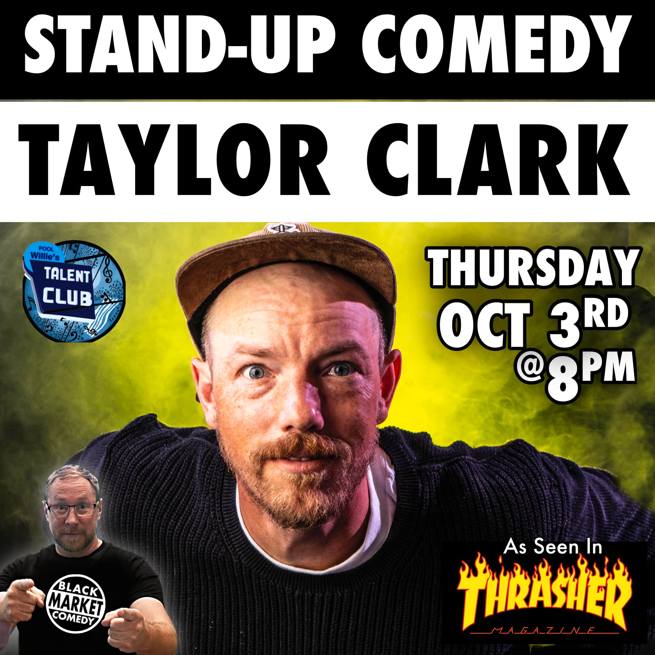 Tc Comedy Poster Taylor Clark (square)