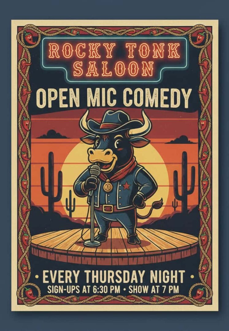 Open mic rocky tonk